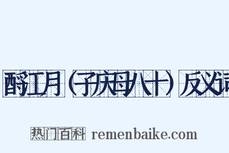 酹江月（子庆母八十）反义词是什么意思的图片